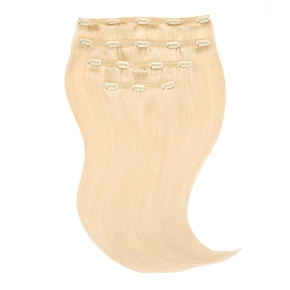 Stranded 20 Inch Four Piece 100% Human Hair Clip-in Extensions - Colour Warm Blonde