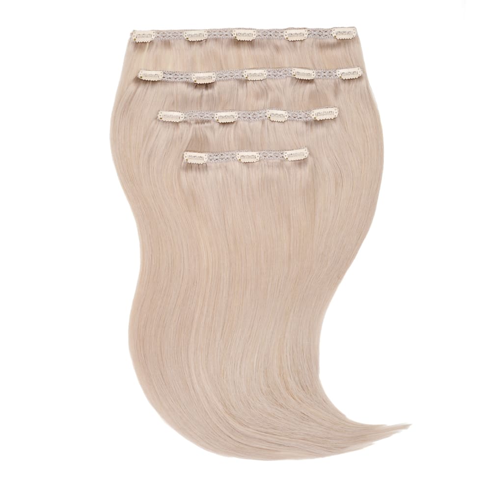 Stranded 20 Inch Four Piece 100% Human Hair Clip-in Extensions - Colour Grey