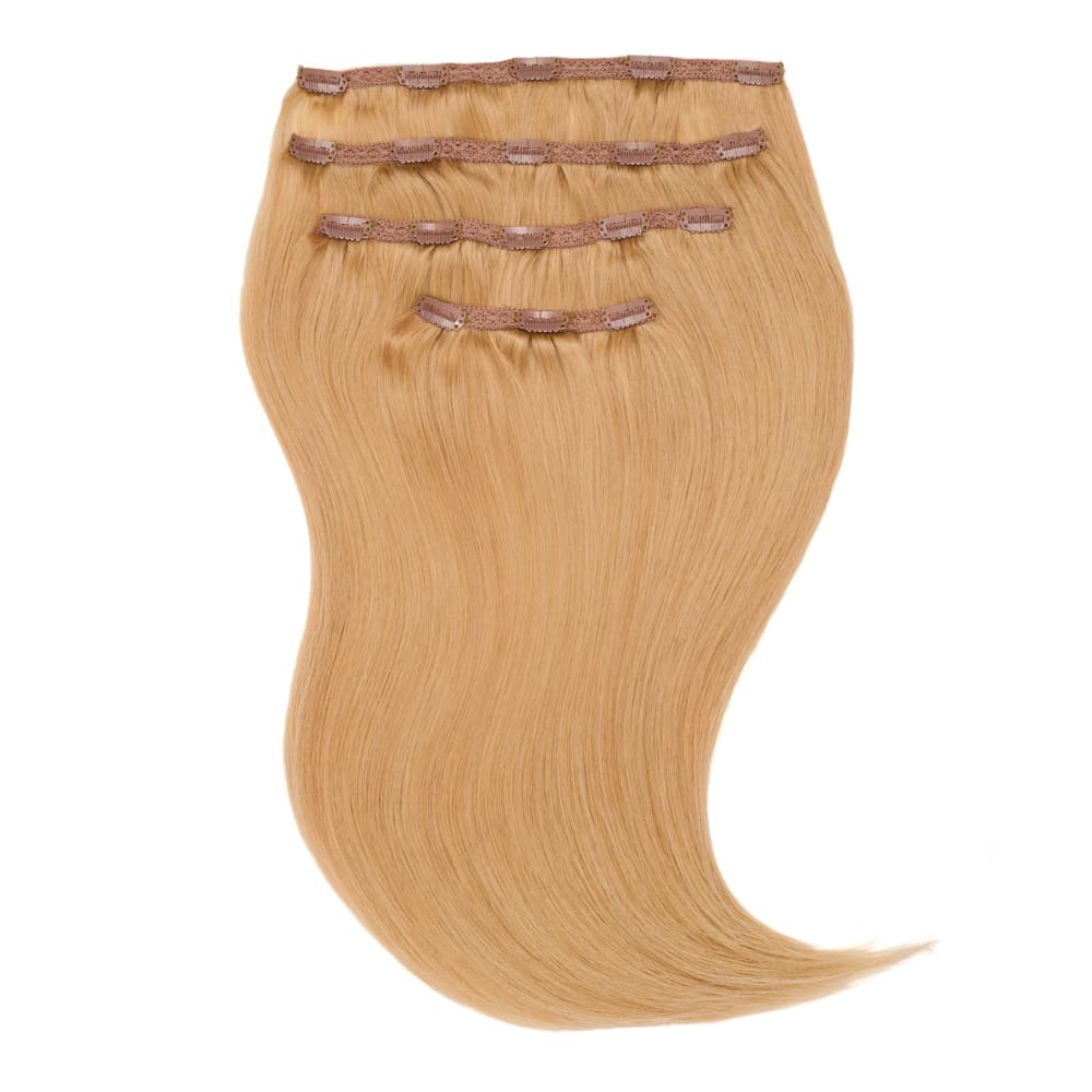 Stranded 20 Inch Four Piece 100% Human Hair Clip-in Extensions - Colour Ginger
