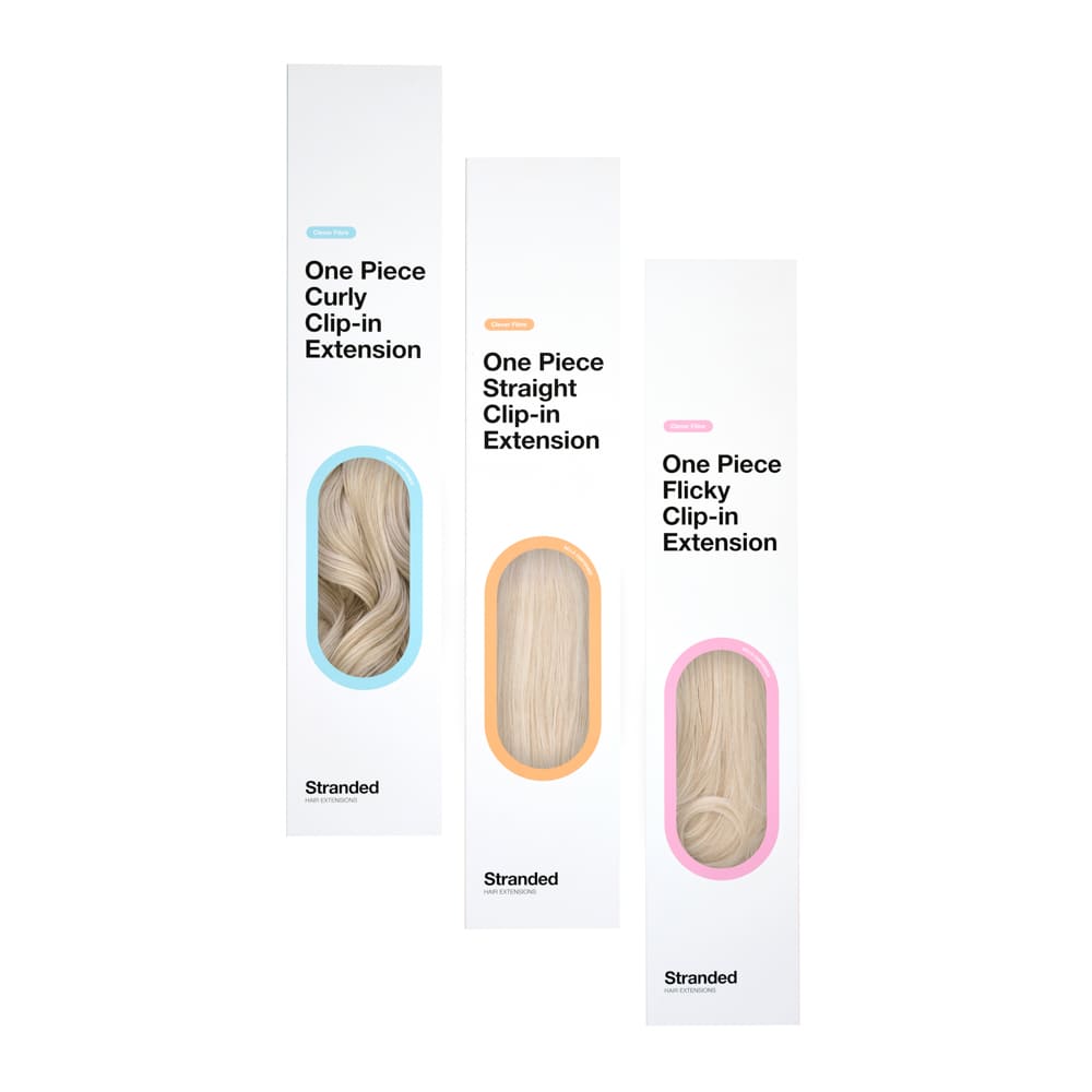 Stranded 20" One Piece Trio Clip-in Hair Extensions - Colour #112 Ash Moon