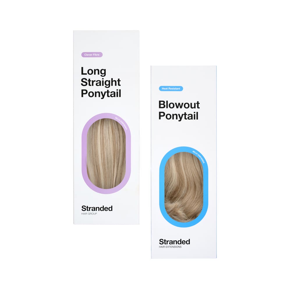 Stranded Long Pony Duo - Straight & Blowout - Colour #18/68 Ash Willow