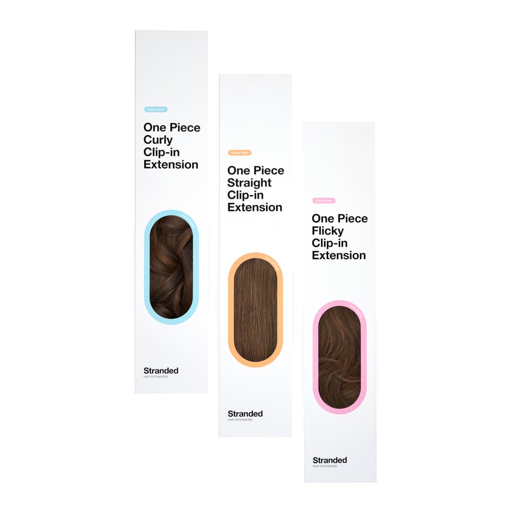 Stranded 20" One Piece Trio Clip-in Hair Extensions - Colour #2/5 Azalea