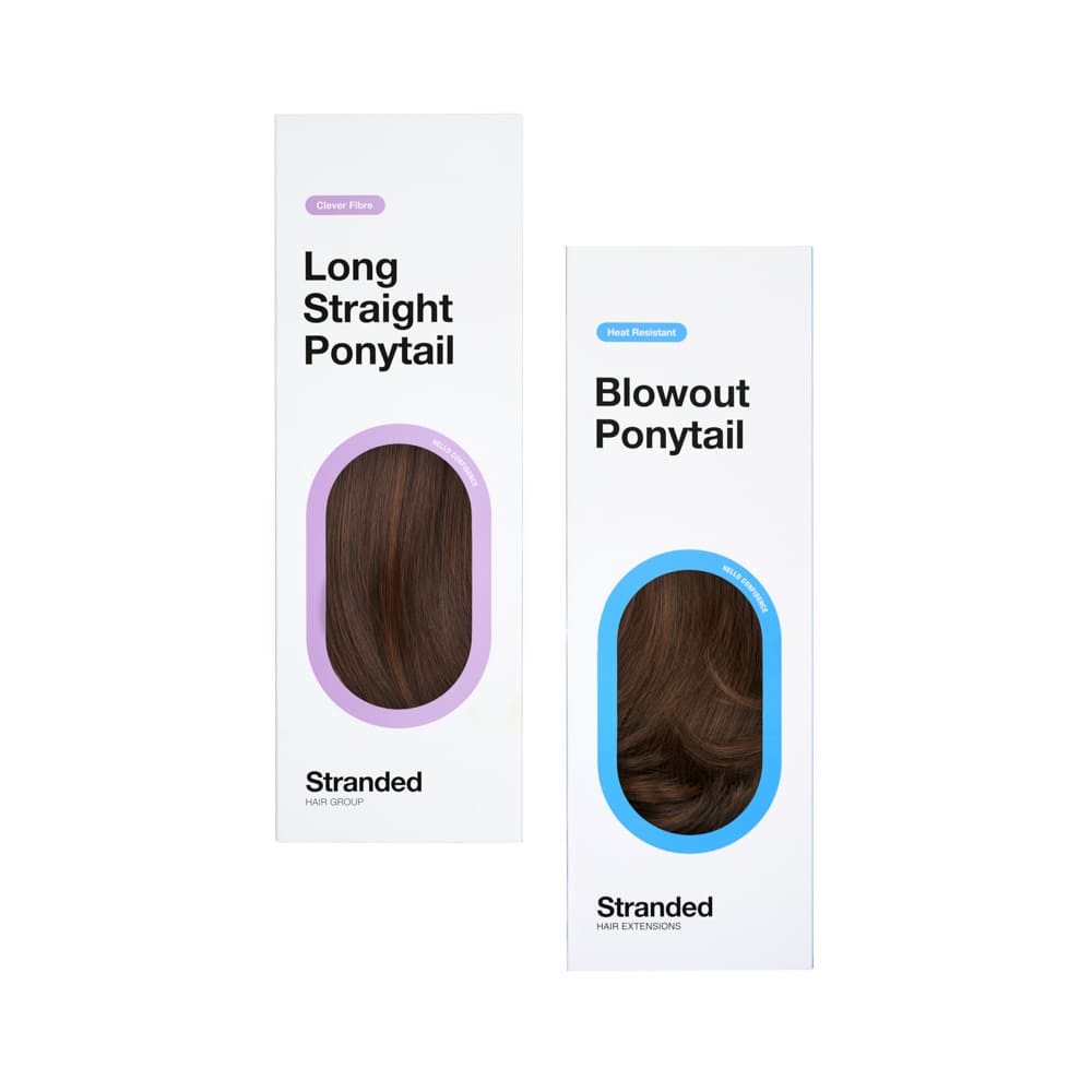 Stranded Long Pony Duo - Straight & Blowout - Colour #2/5 Azalea
