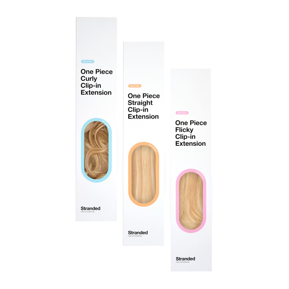 Stranded 20" One Piece Trio Clip-in Hair Extensions - Colour #10/16/22 Ballerina Musk