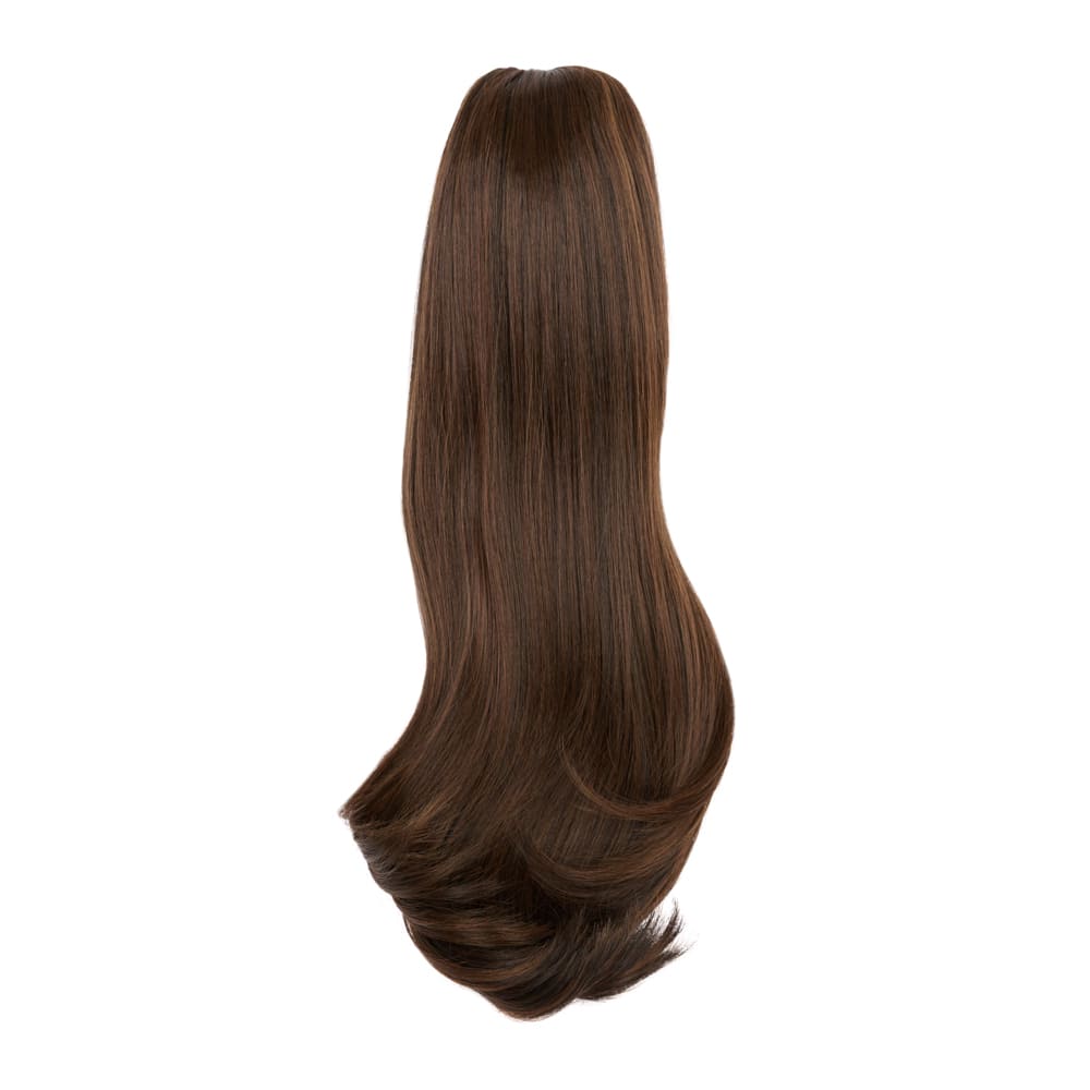 20 Inch Popular Length Clip-in Ponytail Extension in colour Highlighted Brown