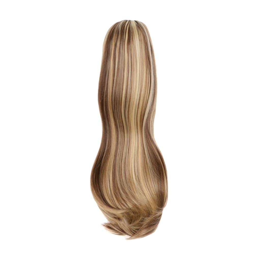 20 Inch Popular Length Clip-in Ponytail Extension in colour Mixed Blonde and Brunette