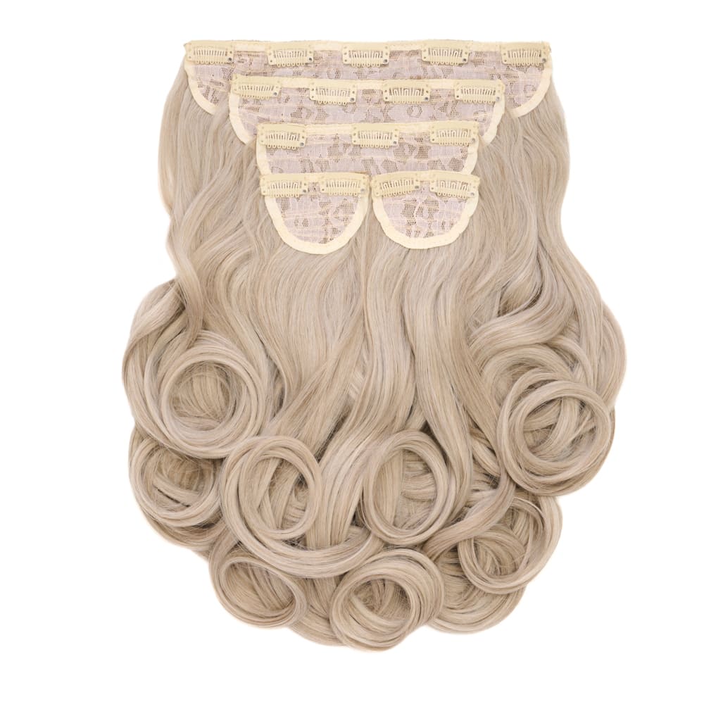 22 Inch Instant Bouncy Blow Clip-in Extensions. Mega Thick 250 grams - Colour Grey