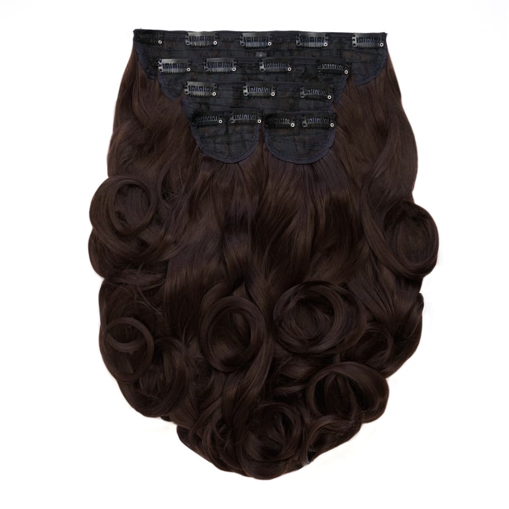 22 Inch Instant Bouncy Blow Clip-in Extensions. Mega Thick 250 grams - Colour Chocolate Brown