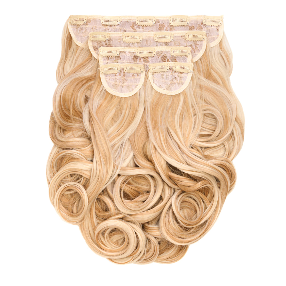 22 Inch Instant Bouncy Blow Clip-in Extensions. Mega Thick 250 grams - Colour Strawberry Blonde