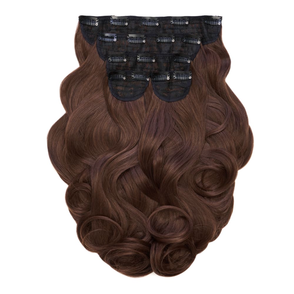 22 Inch Instant Bouncy Blow Clip-in Extensions. Mega Thick 250 grams - Colour Medium Brown