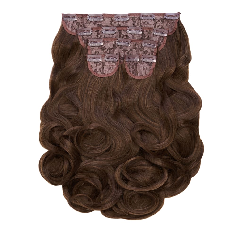 22 Inch Instant Bouncy Blow Clip-in Extensions. Mega Thick 250 grams - Colour Light Brown