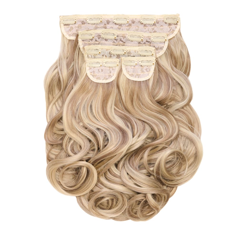 22 Inch Instant Bouncy Blow Clip-in Extensions. Mega Thick 250 grams - Colour Mixed Blonde