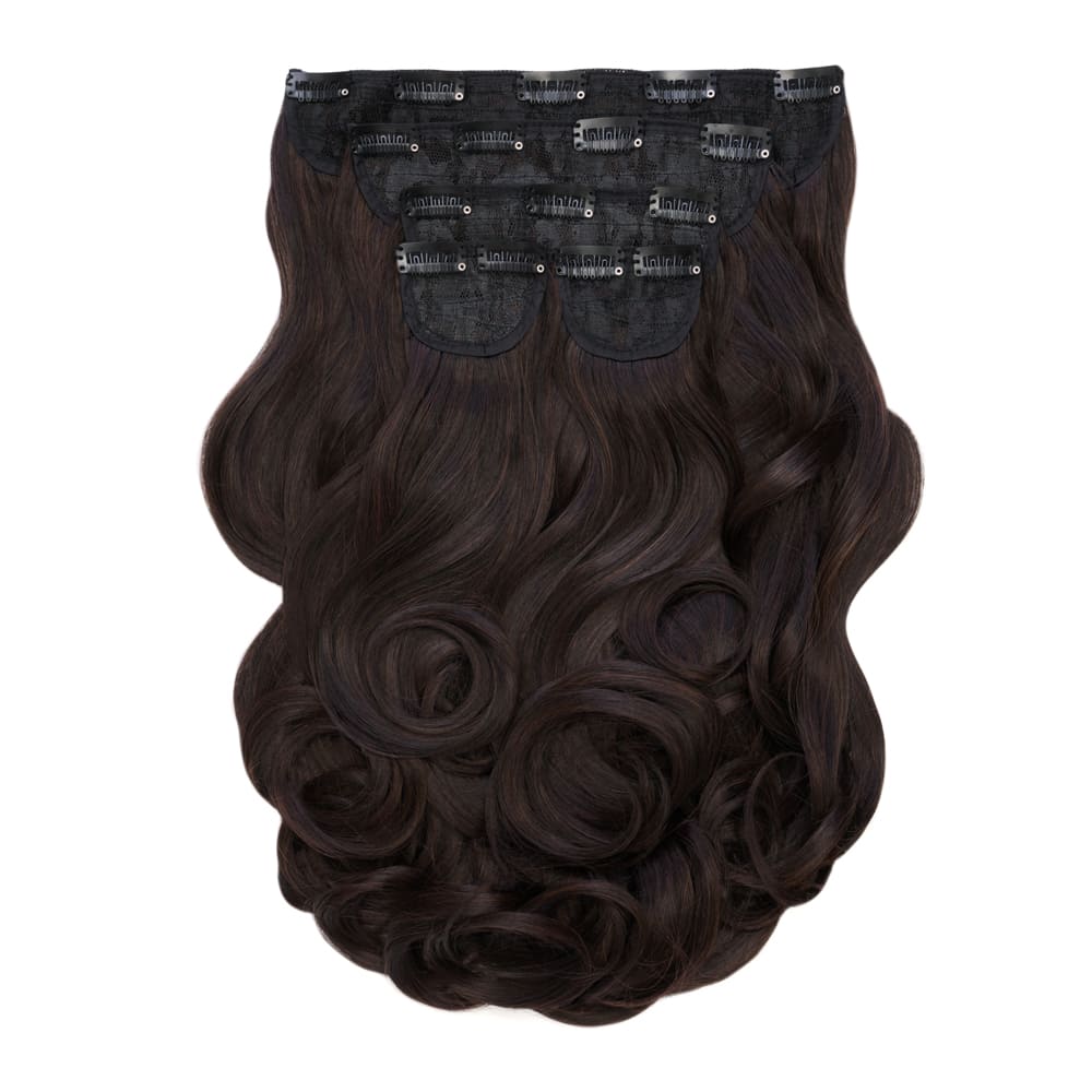 22 Inch Instant Bouncy Blow Clip-in Extensions. Mega Thick 250 grams - Colour Dark Brown