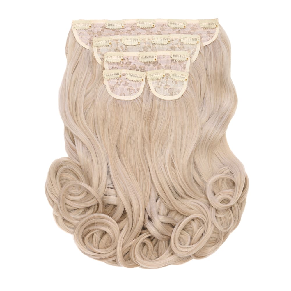 22 Inch Instant Bouncy Blow Clip-in Extensions. Mega Thick 250 grams - Colour Ash Blonde