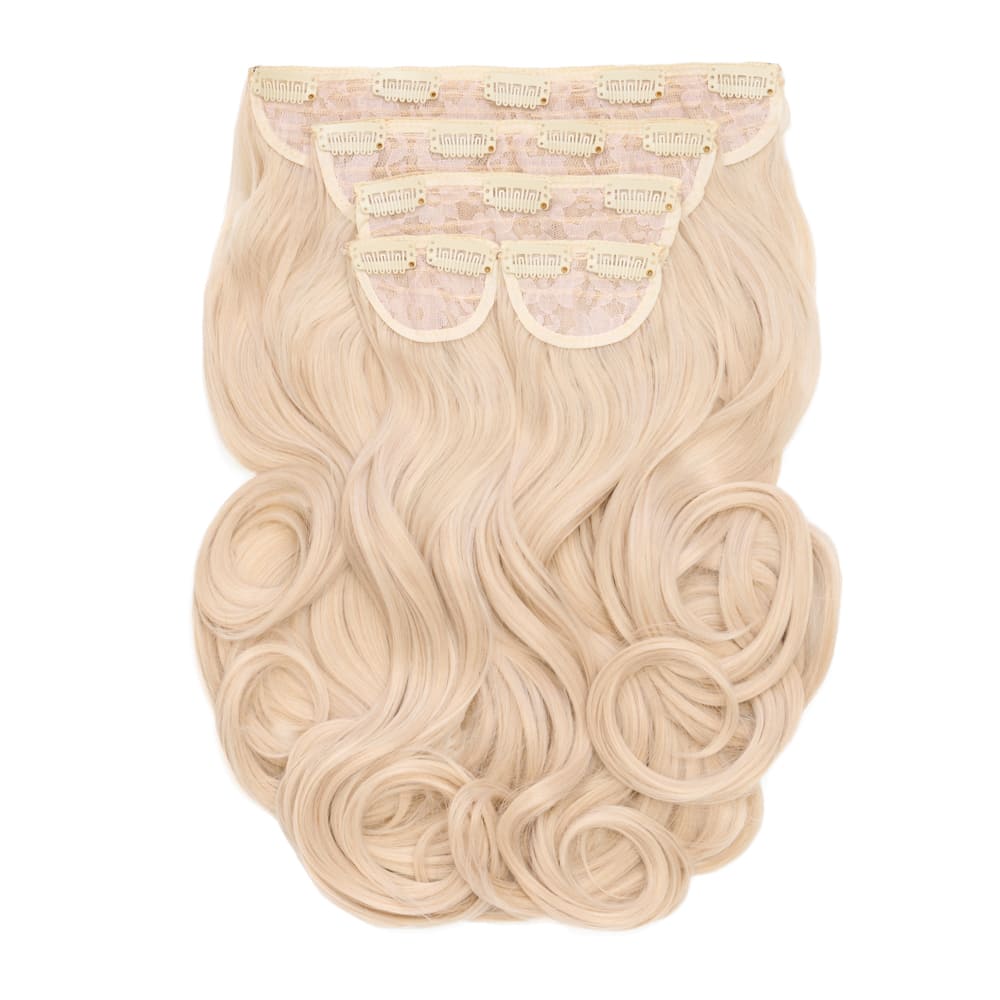 22 Inch Instant Bouncy Blow Clip-in Extensions. Mega Thick 250 grams - Colour Swedish Blonde