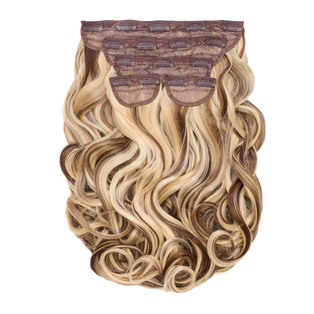 22 Inch Instant Bouncy Blow Clip-in Extensions. Mega Thick 250 grams - Colour Mixed Blonde and Brunette