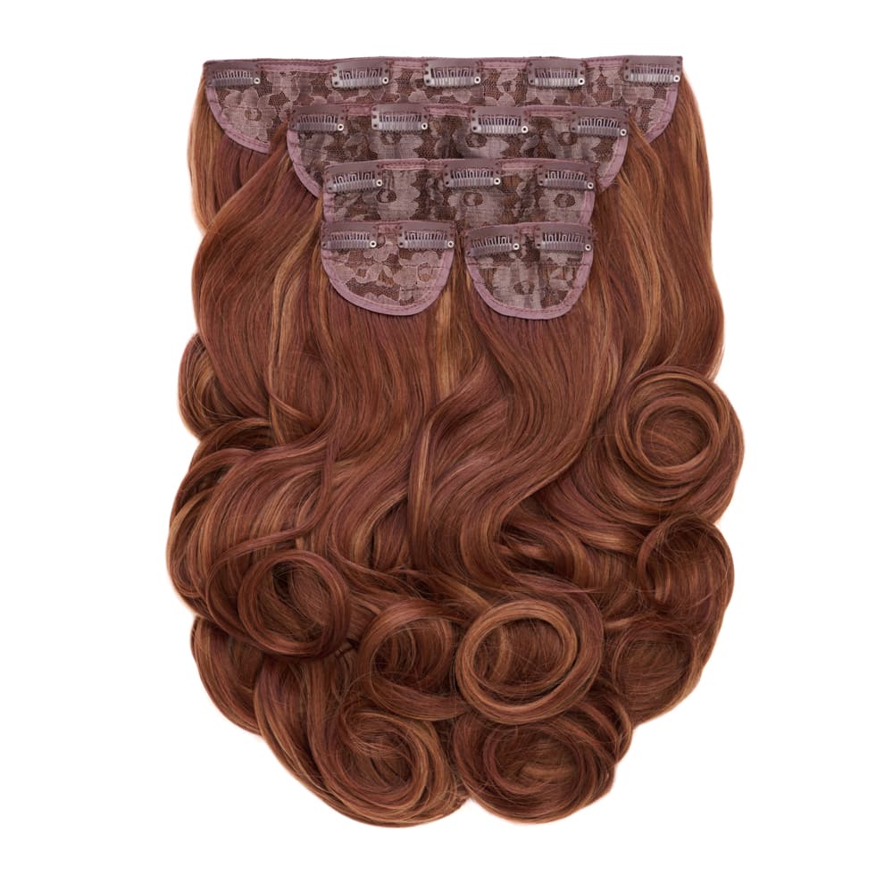 22 Inch Instant Bouncy Blow Clip-in Extensions. Mega Thick 250 grams - Colour Auburn