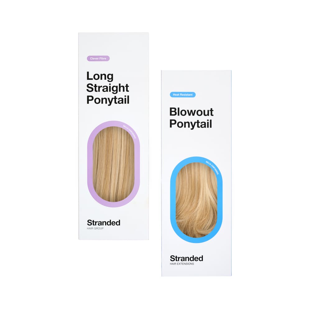 Stranded Long Pony Duo - Straight & Blowout - Colour #10/613 Camelia