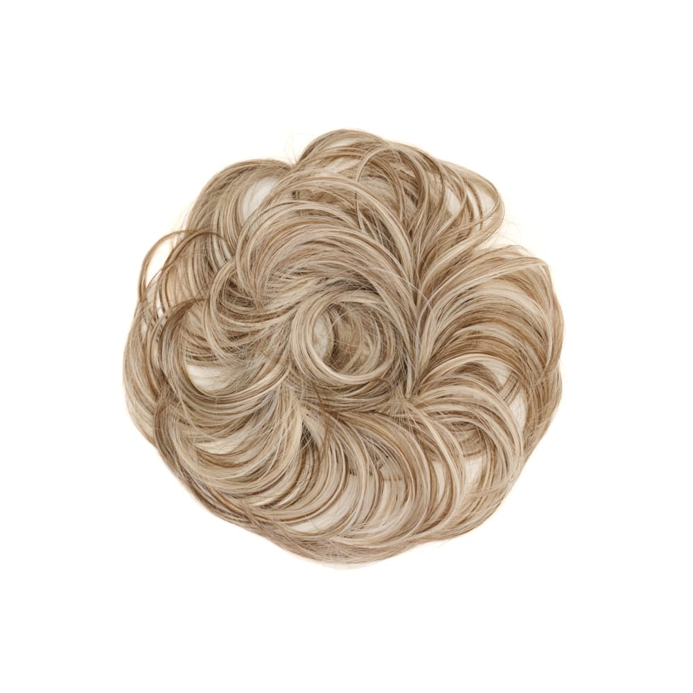 Stranded Flicky Messy Bun- Simple hair up scrunchie in colour Silver Blonde