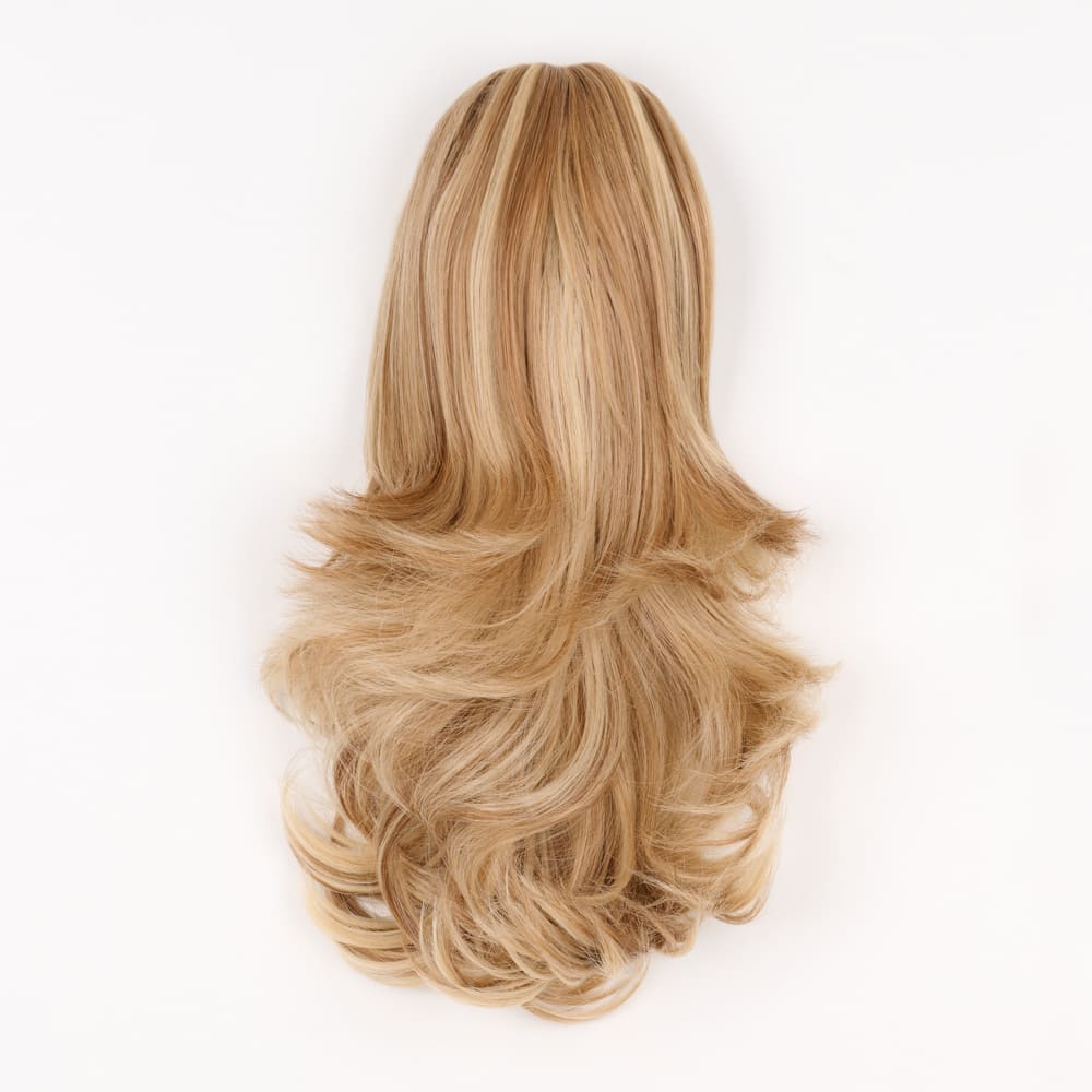 16 Inch Flicky Layered Style Claw Clip-in Ponytail in a Medium Blonde Colour
