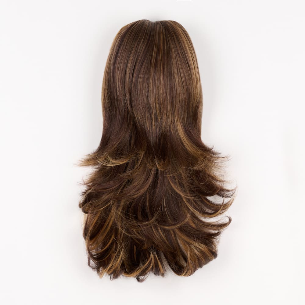 16 Inch Flicky Layered Style Claw Clip-in Ponytail in a Mixed Brown and Blonde Colour