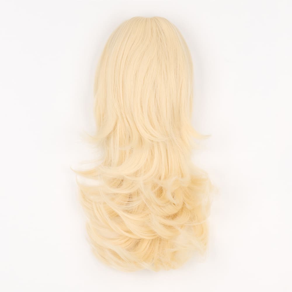 16 Inch Flicky Layered Style Claw Clip-in Ponytail in a Warm Blonde Colour