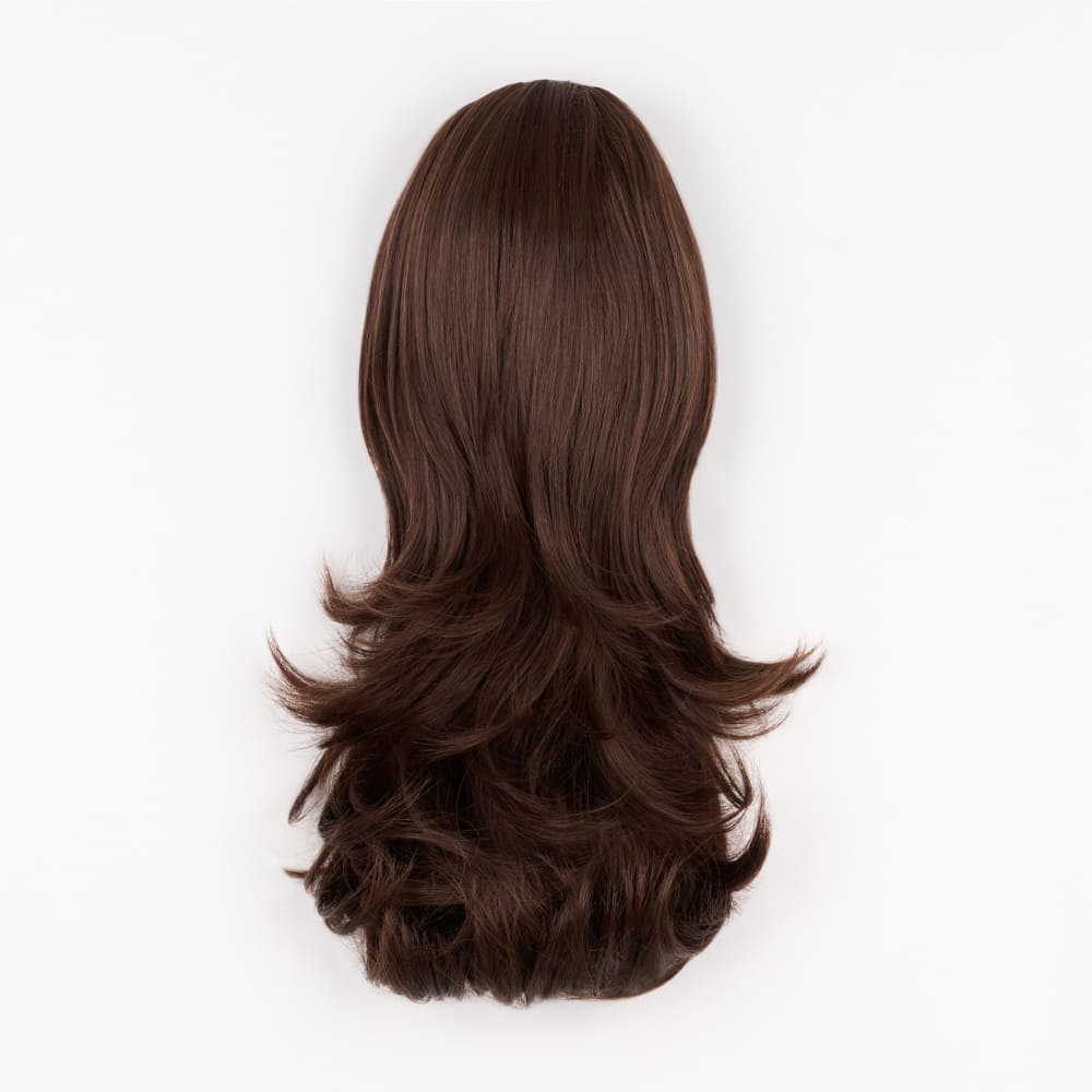 16 Inch Flicky Layered Style Claw Clip-in Ponytail in a Medium Brown Colour