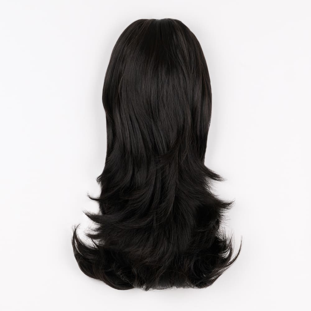 16 Inch Flicky Layered Style Claw Clip-in Ponytail in an Off Black Colour