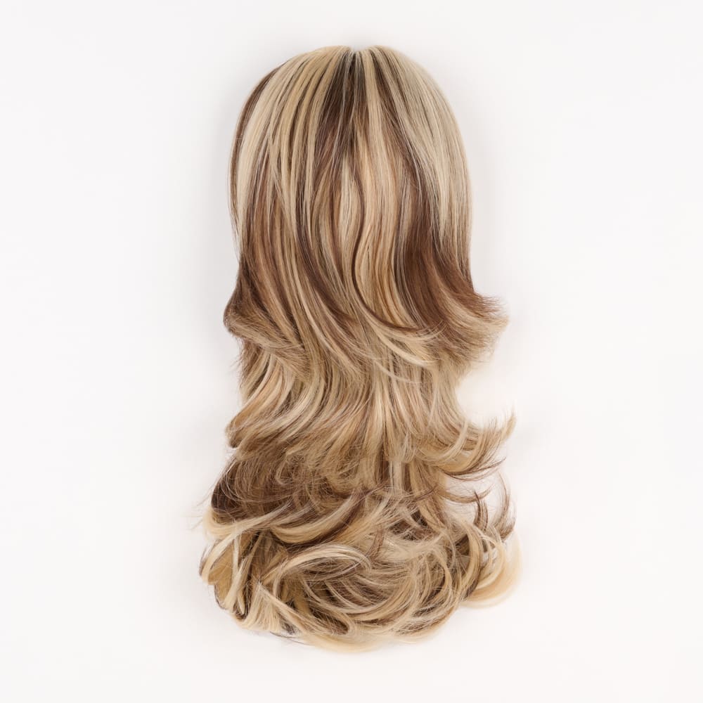 16 Inch Flicky Layered Style Claw Clip-in Ponytail in a Mixed Blonde and Brunette Colour
