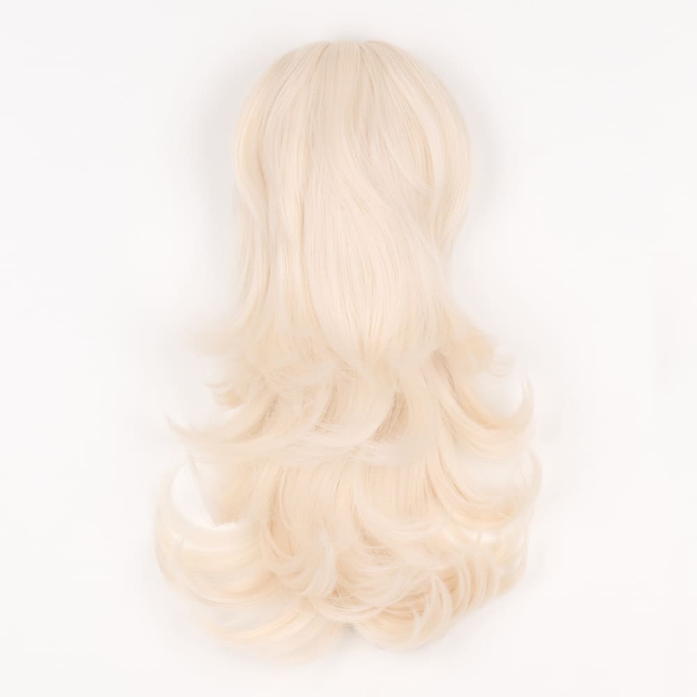 16 Inch Flicky Layered Style Claw Clip-in Ponytail in a White Blonde Colour