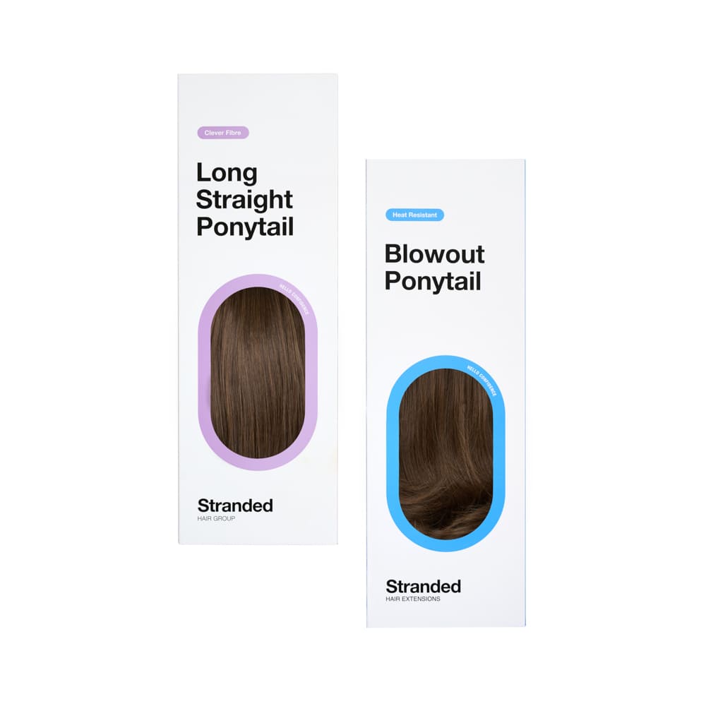 Stranded Long Pony Duo - Straight & Blowout - Colour #8 Hazel Princess