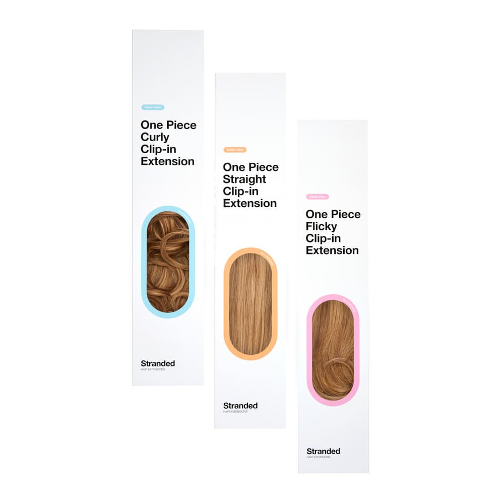 Stranded 20" One Piece Trio Clip-in Hair Extensions - Colour #6/27 Honey Blush