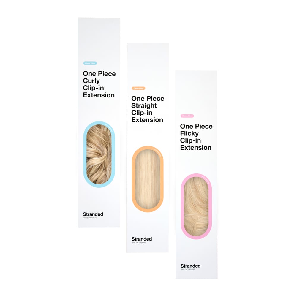 Stranded 20" One Piece Trio Clip-in Hair Extensions - Colour #18/22 Iris