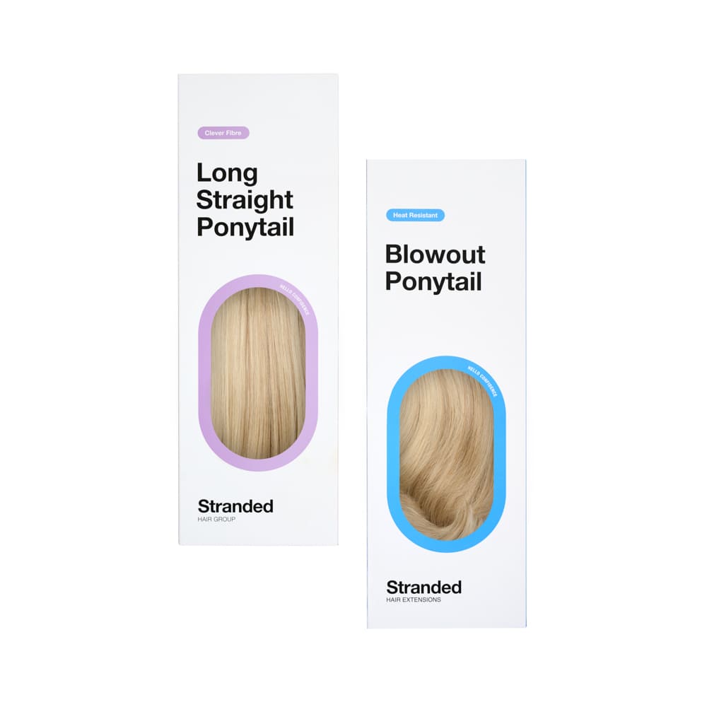 Stranded Long Pony Duo - Straight & Blowout - Colour #18/22 Iris