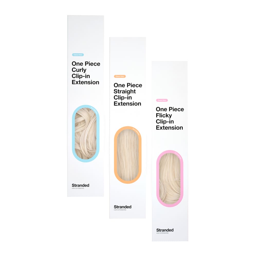 Stranded 20" One Piece Trio Clip-in Hair Extensions - Colour #112/600 Luna Sky