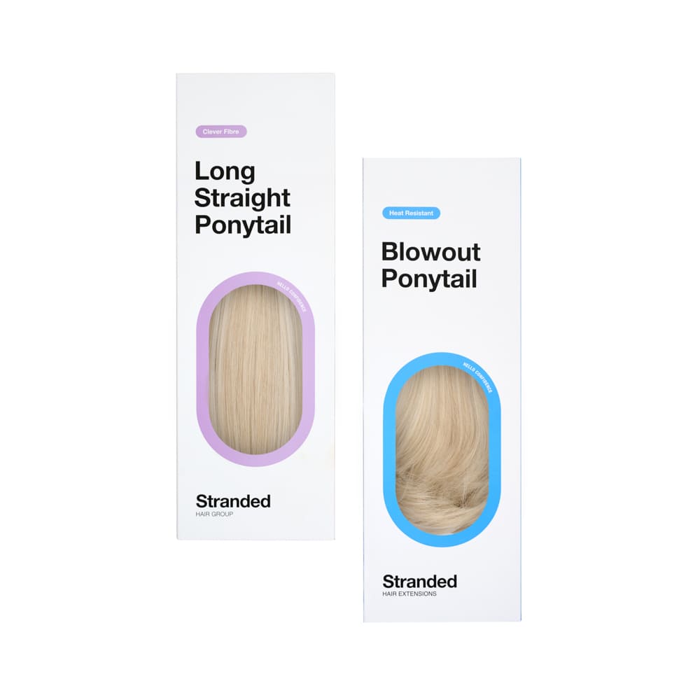 Stranded Long Pony Duo - Straight & Blowout - Colour  #112/600 Luna Sky