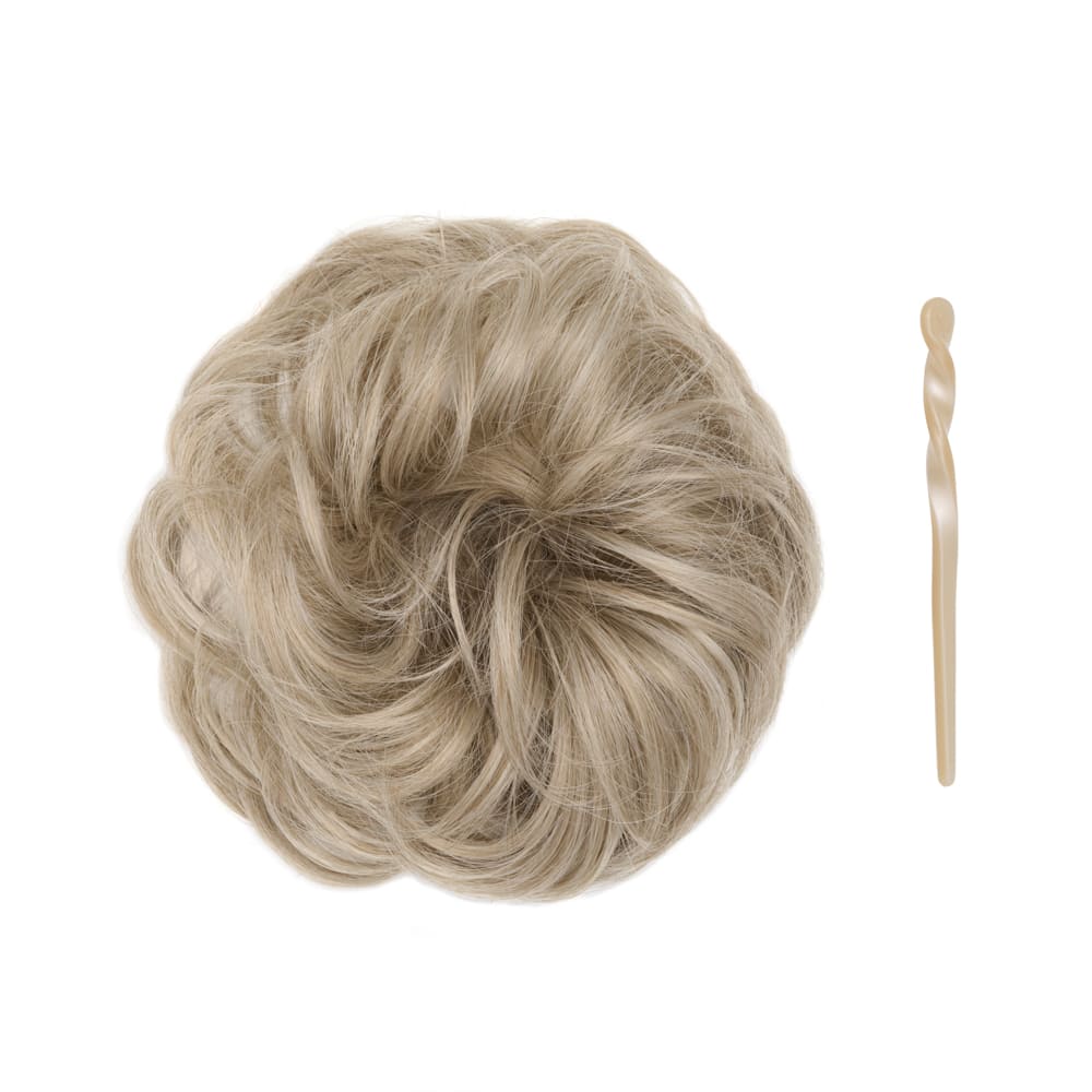 Stranded Easy Updo Mini Messy Scrunchie Bun in colour Grey Blonde