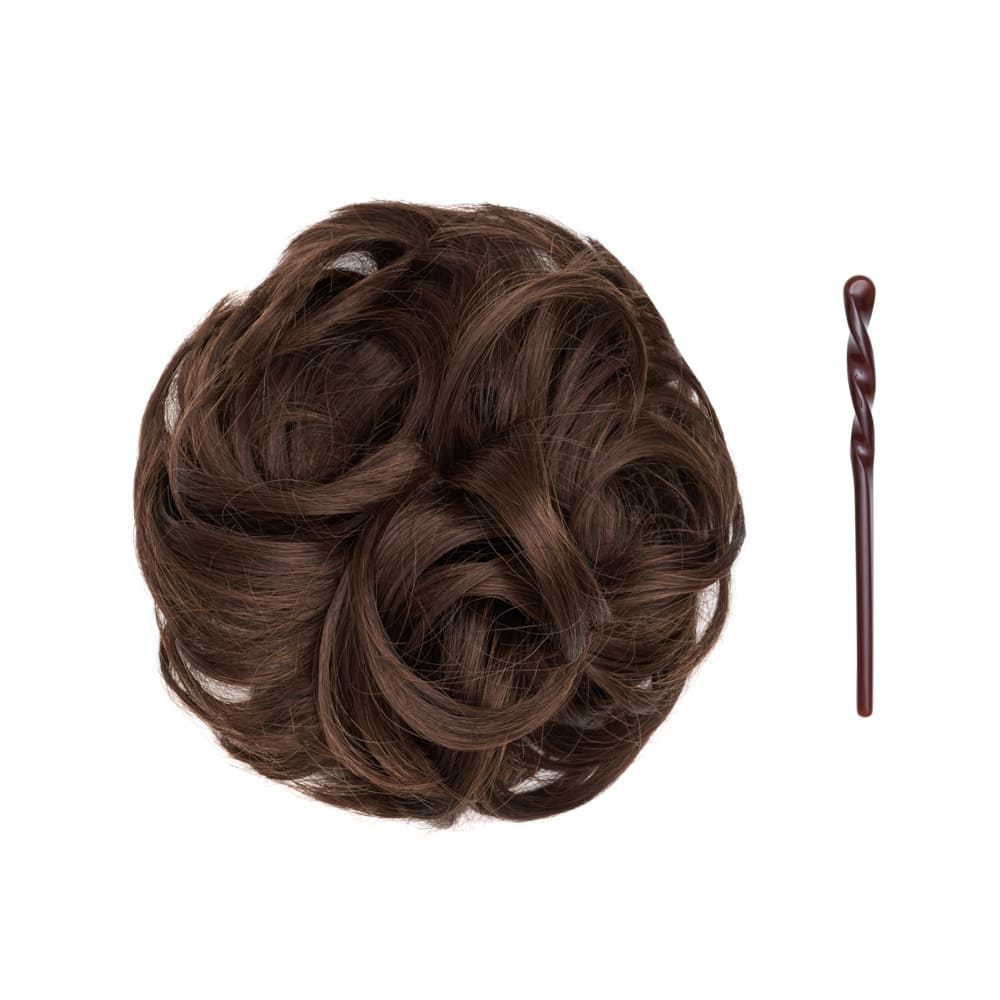 Stranded Easy Updo Mini Messy Scrunchie Bun in colour Medium Brown