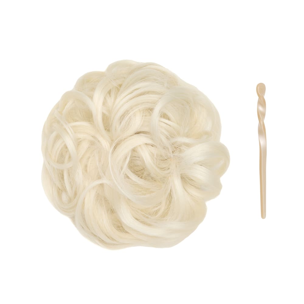 Stranded Easy Updo Mini Messy Scrunchie Bun in colour Platinum Blonde