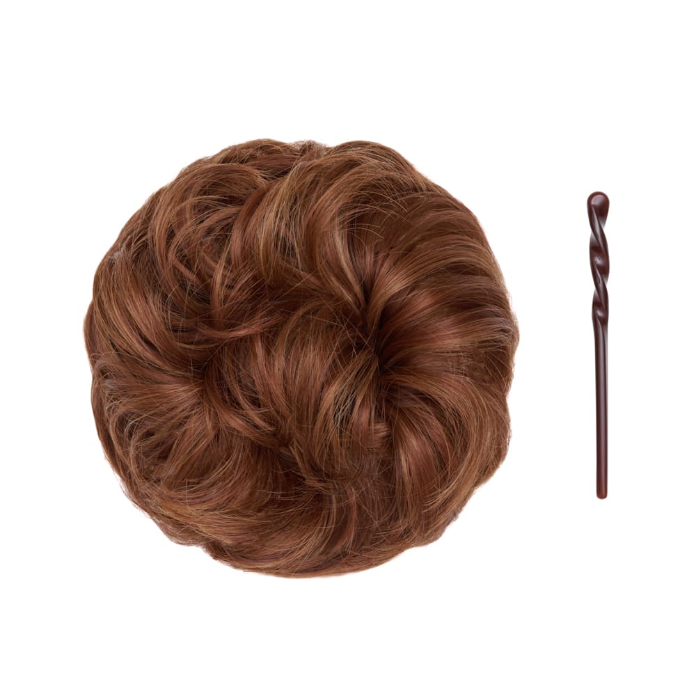 Stranded Easy Updo Mini Messy Scrunchie Bun in colour Auburn
