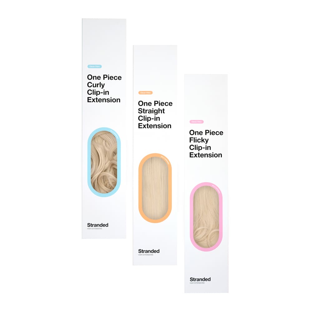 Stranded 20" One Piece Trio Clip-in Hair Extensions - Colour #101 New Love