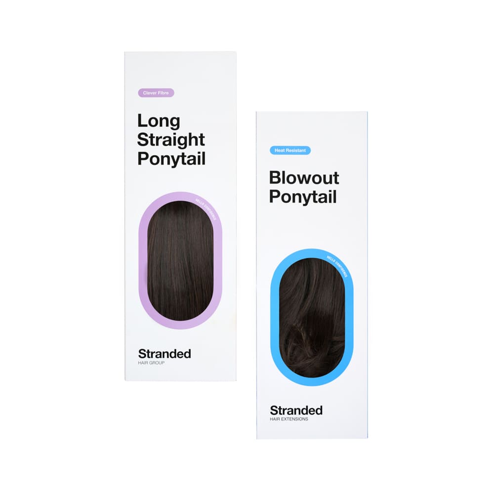 Stranded Long Pony Duo - Straight & Blowout - Colour #2 Nigella
