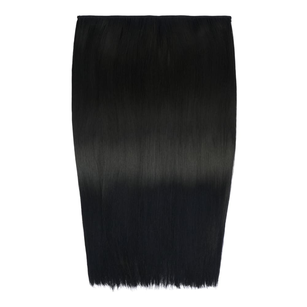 Stranded 20 Inch One Piece Straight Clip-in Hair Extension - Colour Jet Black