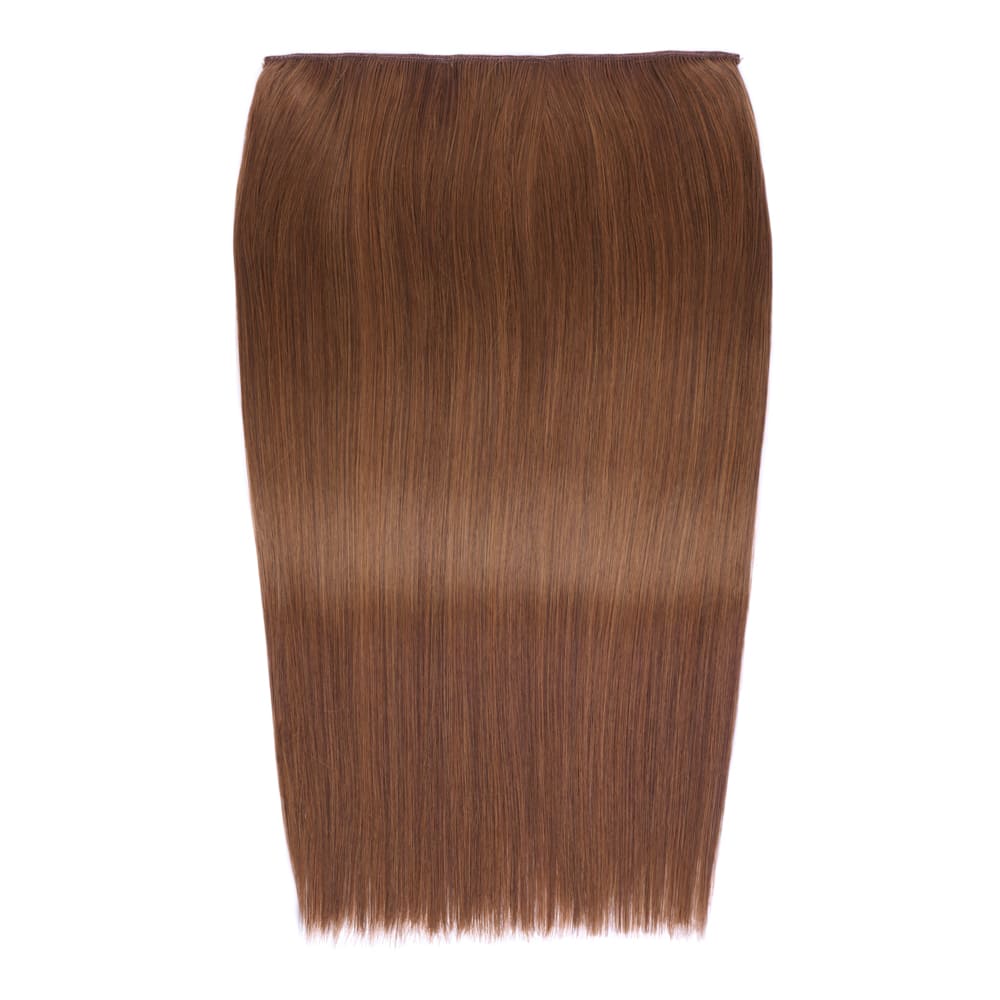 Stranded 20 Inch One Piece Straight Clip-in Hair Extension - Colour Caramel Brown