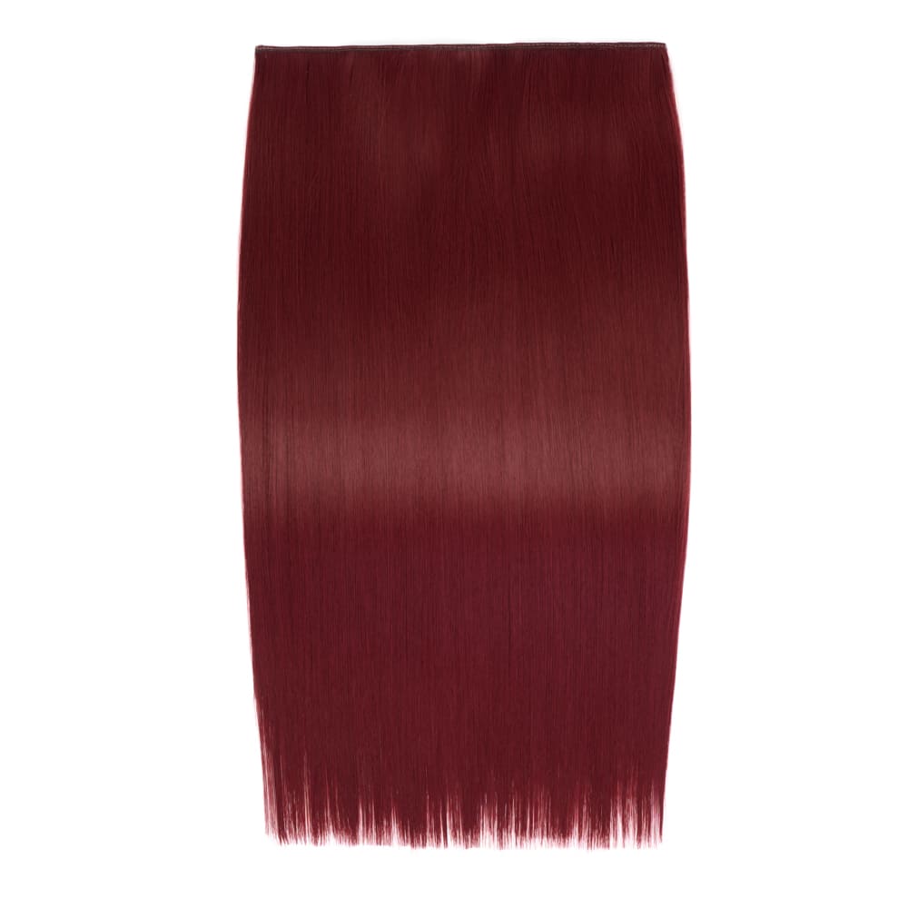 Stranded 20 Inch One Piece Straight Clip-in Hair Extension - Colour Red