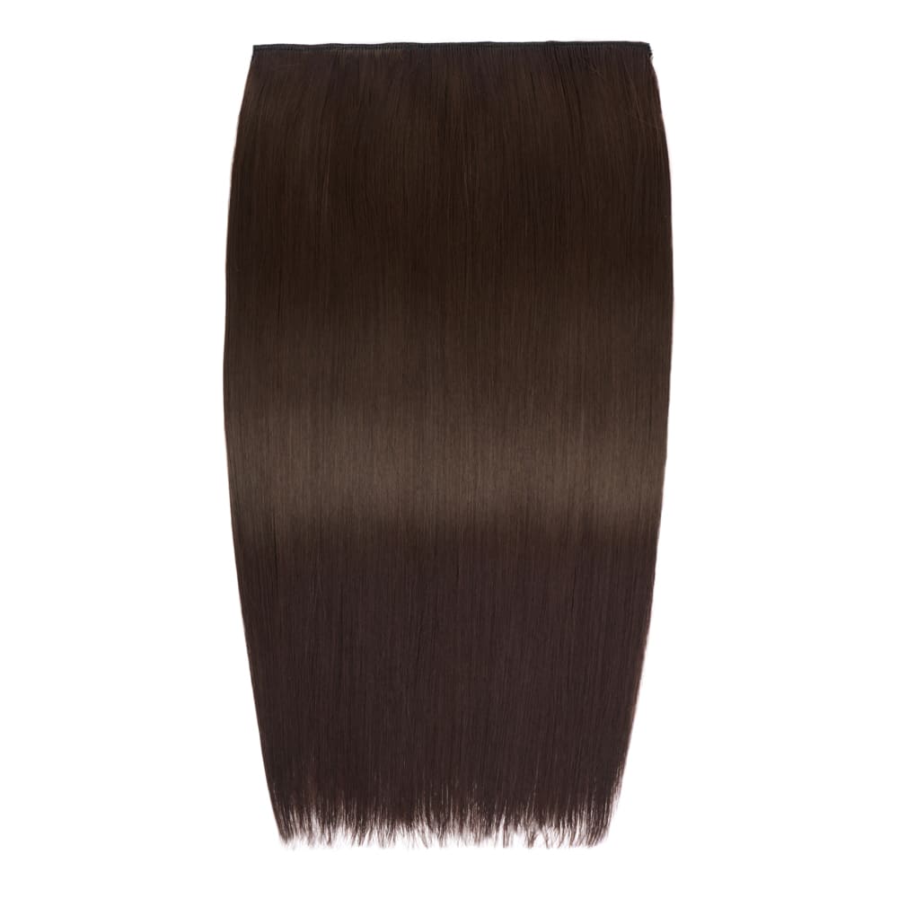 Stranded 20 Inch One Piece Straight Clip-in Hair Extension - Colour Chocolate Brown