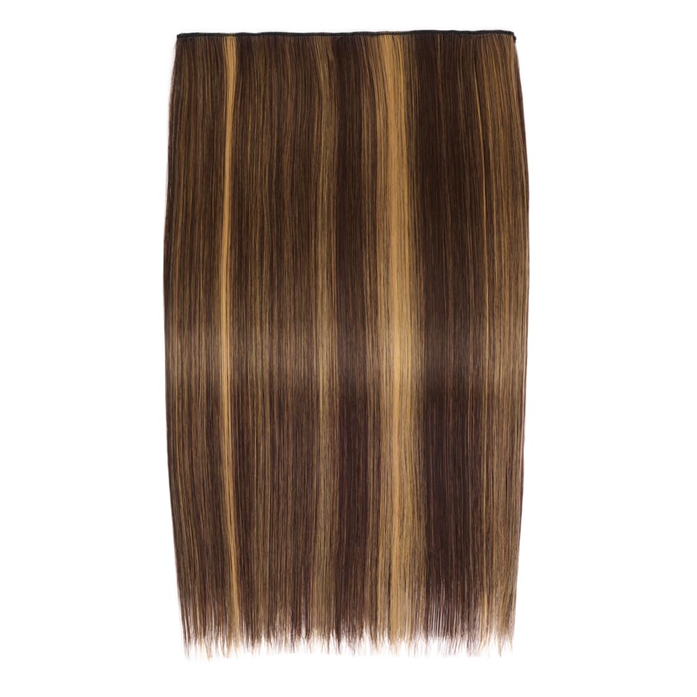 Stranded 20 Inch One Piece Straight Clip-in Hair Extension - Colour Brown and Blonde