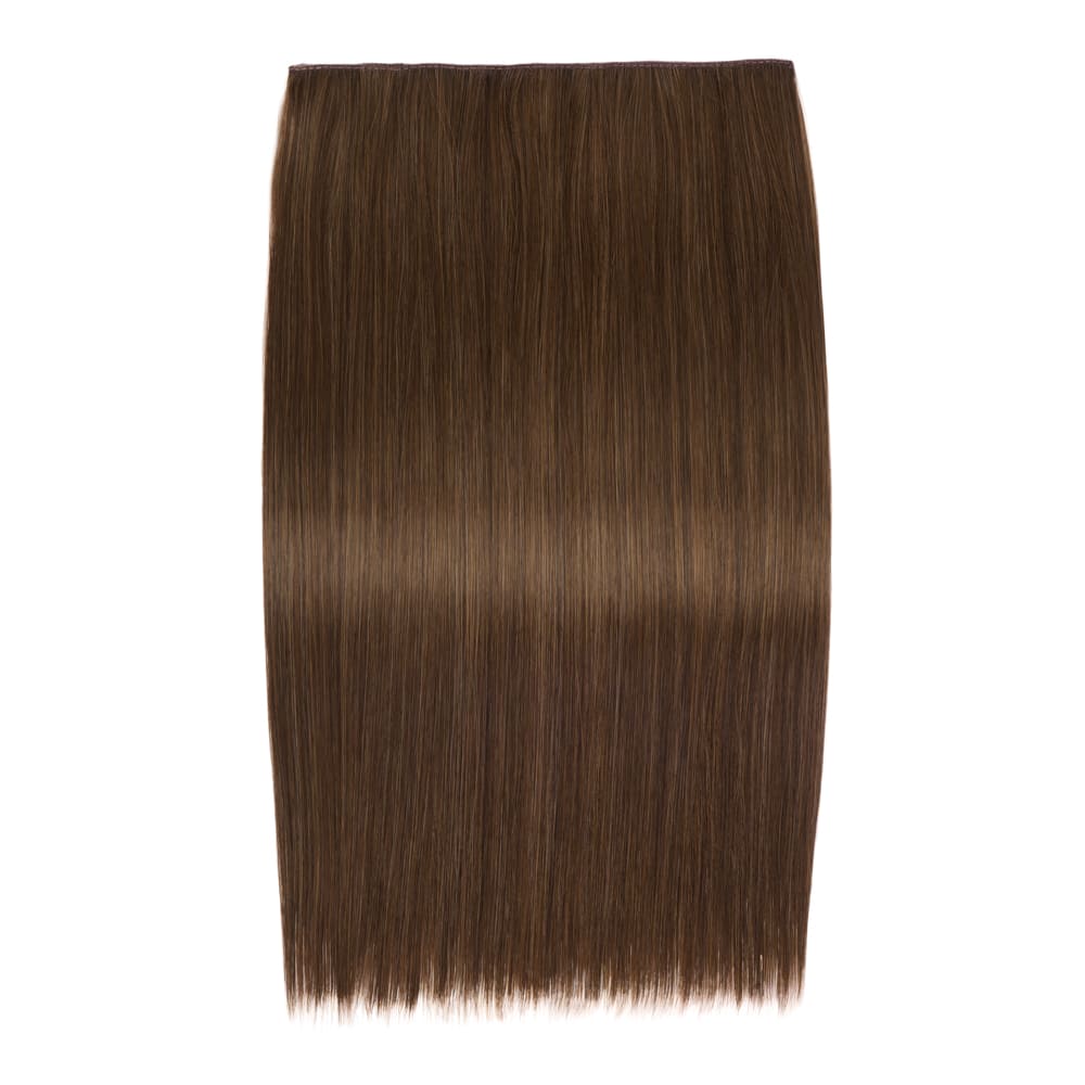 Stranded 20 Inch One Piece Straight Clip-in Hair Extension - Colour Light Brown