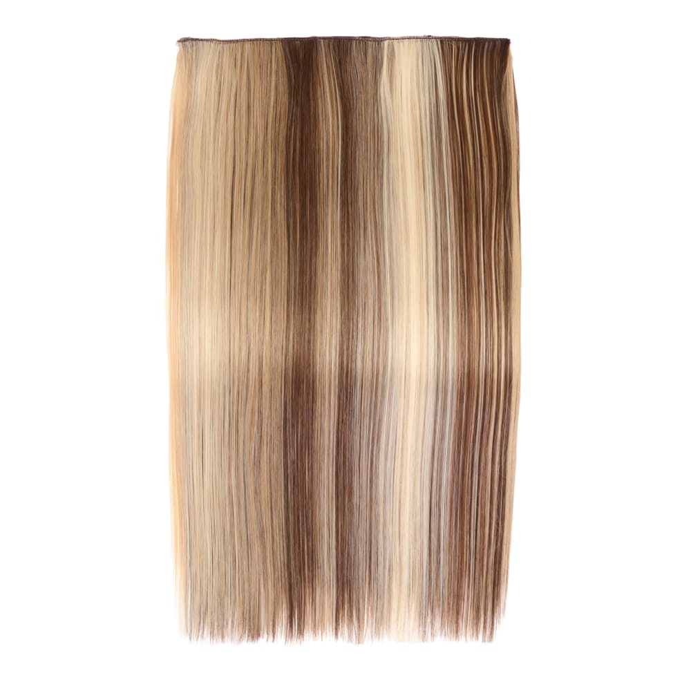 Stranded 20 Inch One Piece Straight Clip-in Hair Extension - Colour Mixed Blonde and Brunette