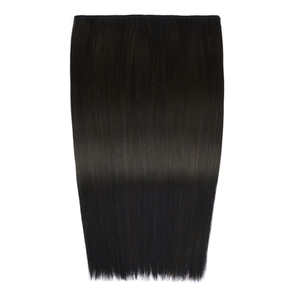 Stranded 20 Inch One Piece Straight Clip-in Hair Extension - Colour Off Black